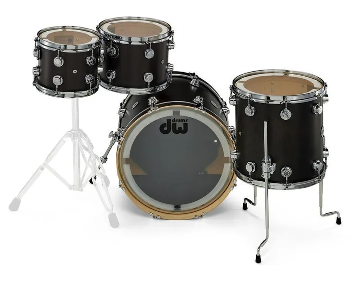 DW Satin Oil Studio Set Ebony, vista frontale, photo 4