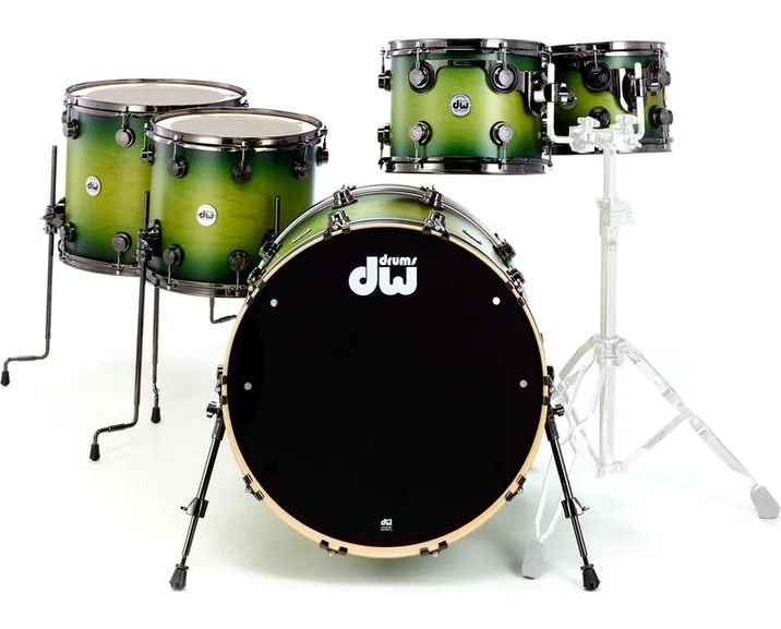 DW Satin Specialty Green Burst, vista frontale, photo 2