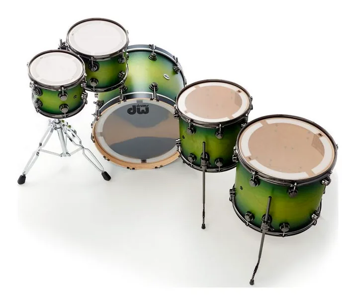 DW Satin Specialty Green Burst, vista di tre quarti, photo 4