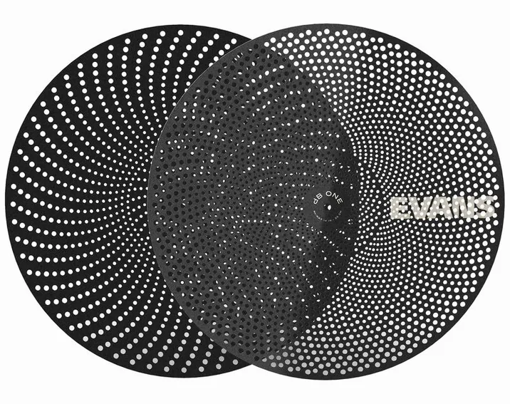 Evans 14" dB One Hi-Hat, di fronte su sfondo neutro