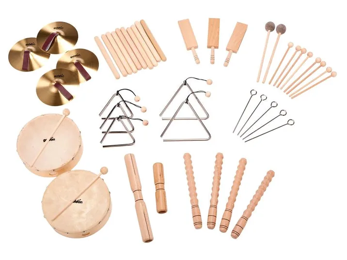 Goldon Percussion Assortment 1, di fronte su sfondo neutro