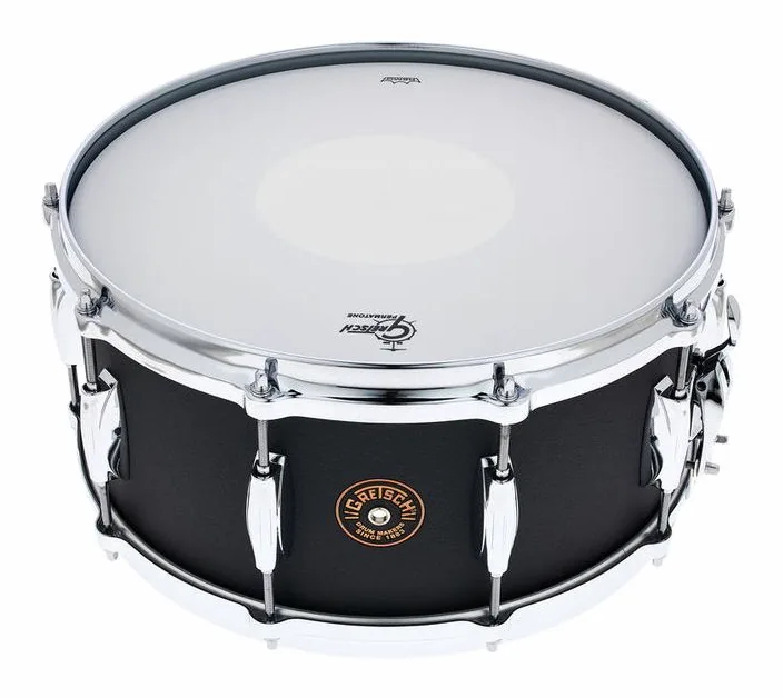 Gretsch Drums 14"x6,5" Black Copper Snare, di fronte su sfondo neutro