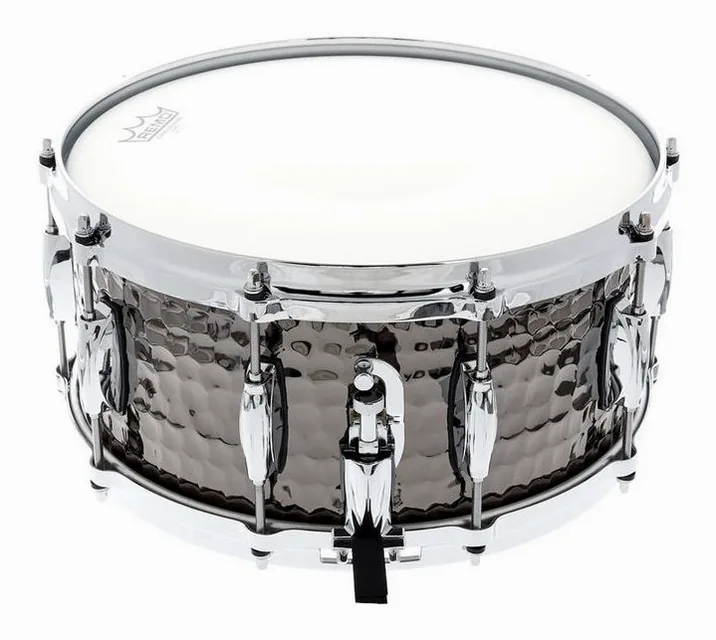 Gretsch Drums 14"x6,5" Black Hammered Snare, vista frontale, photo 3