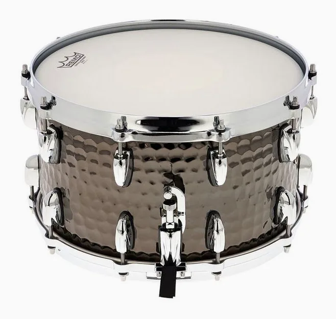 Gretsch Drums 14"x8" Black Hammered Snare, vista di tre quarti, photo 4