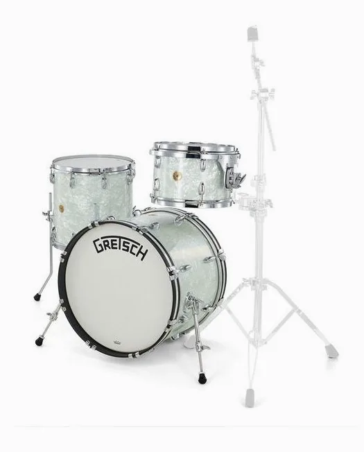 Gretsch Drums Broadkaster 60's Marine Pearl, su sfondo neutro