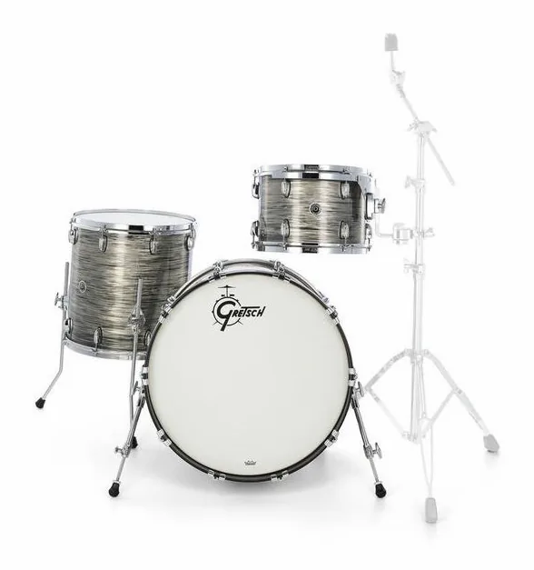 Gretsch Drums Brooklyn Rock Grey Oyster, vista di tre quarti, photo 2