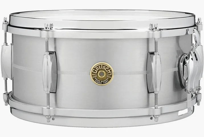 Gretsch Drums 13"x06" Solid Aluminum Snare, vista frontale