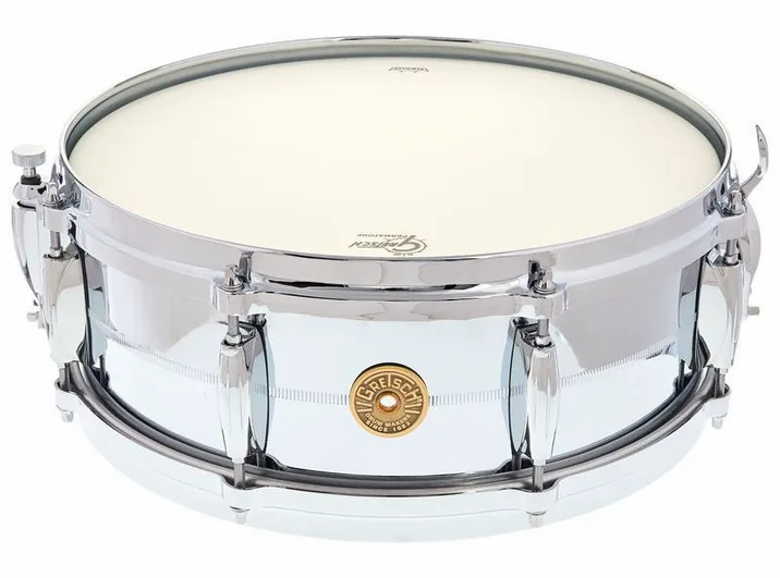 Gretsch Drums 14"x05" Snare Chrome o. Brass, dettaglio frontale