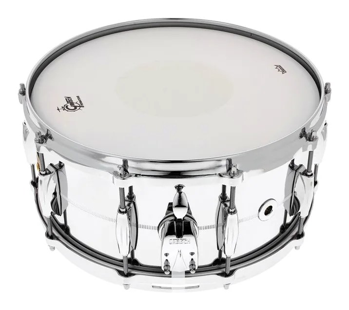 Gretsch Drums 14"x6,5" Snare Chrome o. Brass, vista di lato, photo 2