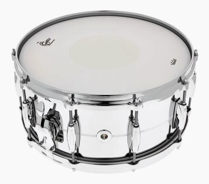 Gretsch Drums 14"x6,5" Snare Chrome o. Brass, dettaglio ravvicinato, photo 3