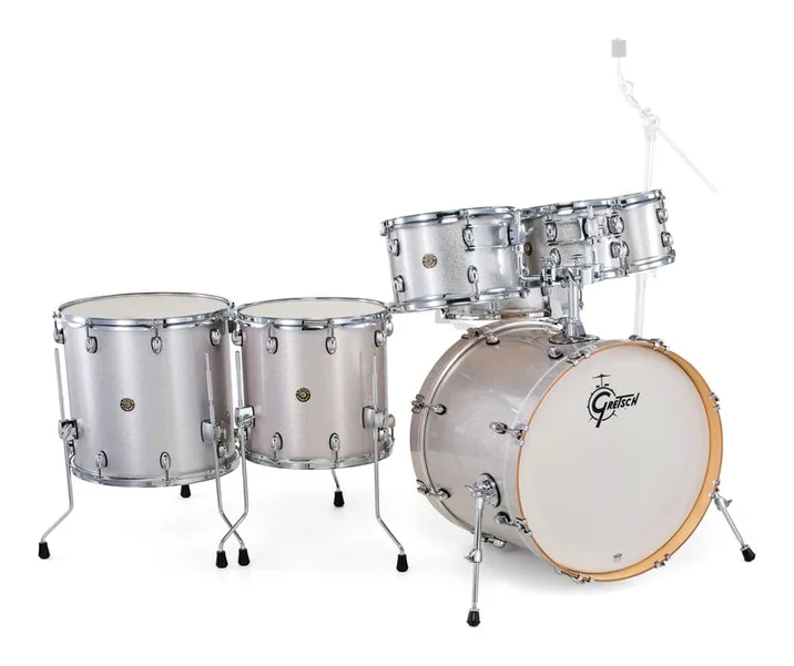 Gretsch Drums Catalina Maple 7-piece Silver, su sfondo neutro, photo 3