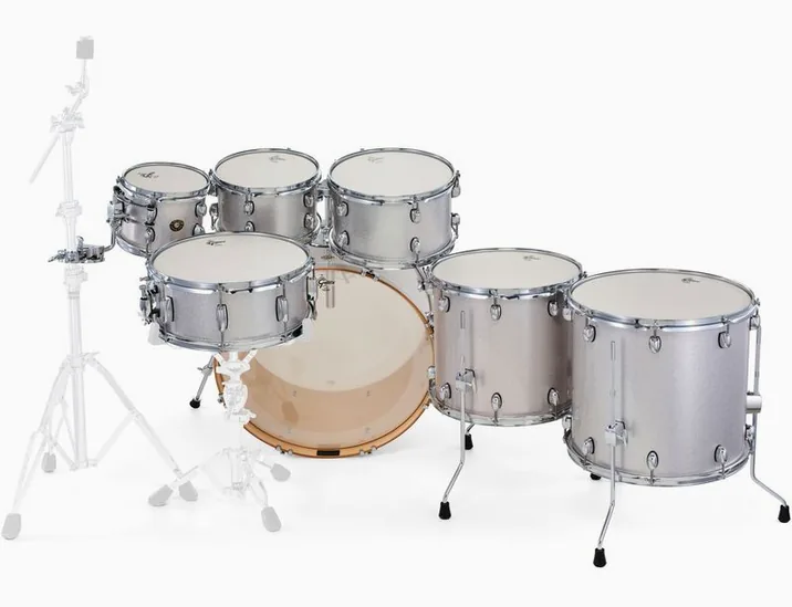 Gretsch Drums Catalina Maple 7-piece Silver, vista frontale, photo 4