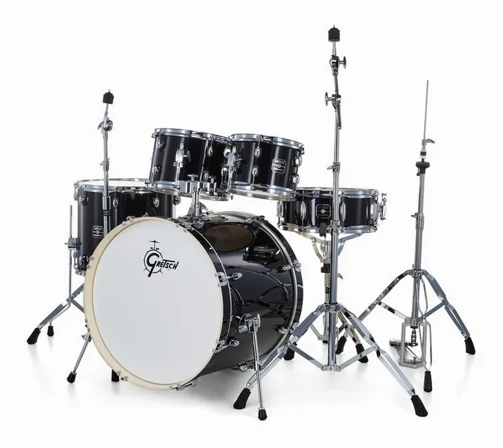 Gretsch Drums Energy Black 22" 5-piece HWP, dettaglio frontale
