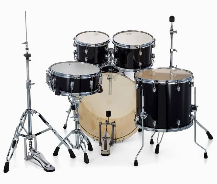 Gretsch Drums Energy Black 4-piece HWP, vista frontale, photo 4
