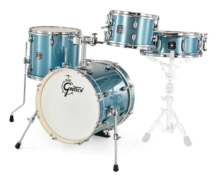 Gretsch Drums Energy Street Set Blue Sparkle, di fronte su sfondo neutro