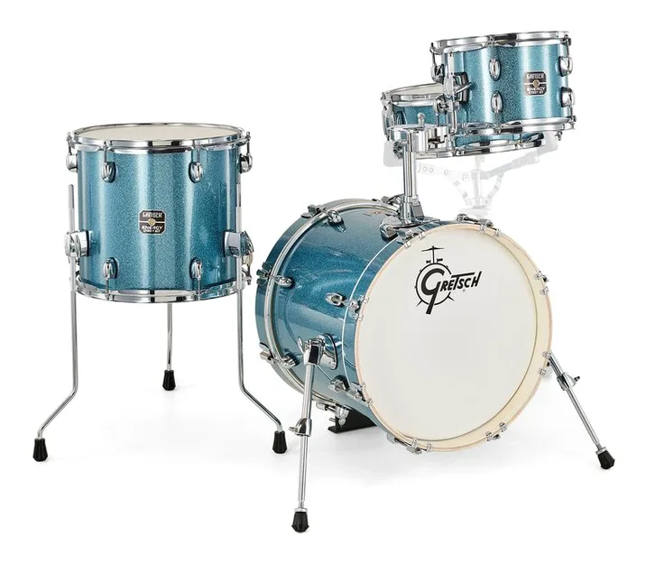 Gretsch Drums Energy Street Set Blue Sparkle, vista frontale, photo 3