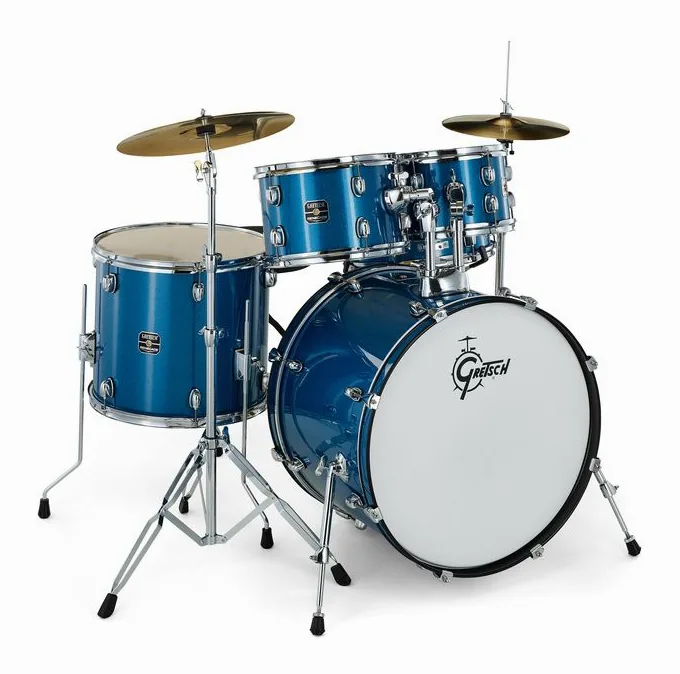 Gretsch Drums Renegade 22" Blue Sparkle, vista di tre quarti, photo 3
