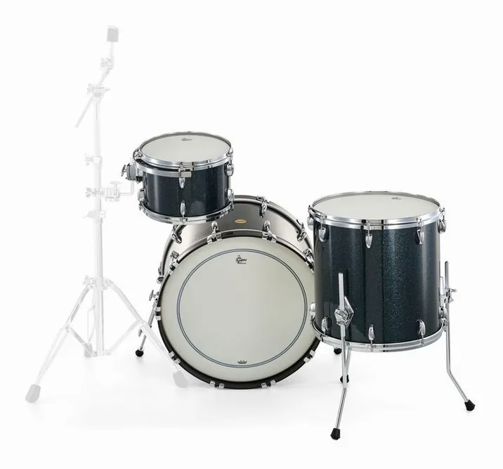 Gretsch Drums US Custom 22 Black Sparkle, vista frontale, photo 4