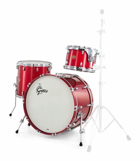 Gretsch Drums US Custom 24 Candy Apple Red, di fronte su sfondo neutro