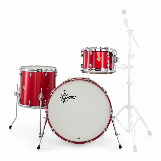Gretsch Drums US Custom 24 Candy Apple Red, vista di tre quarti, photo 2