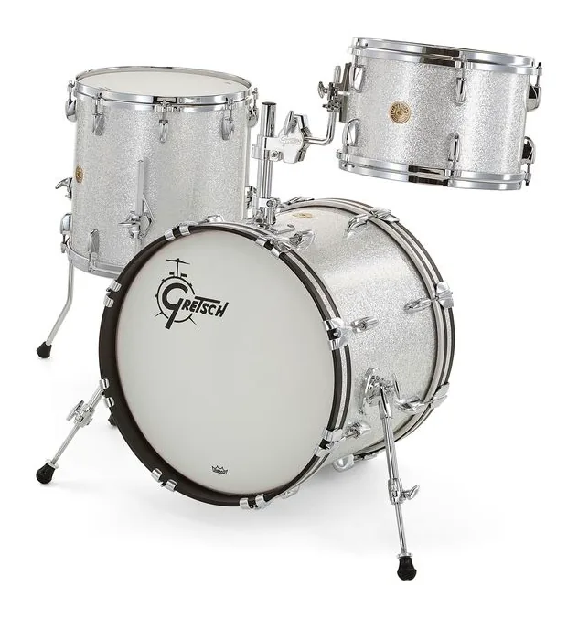 Gretsch Drums USA Custom 18 Silver Sparkle, dettaglio frontale