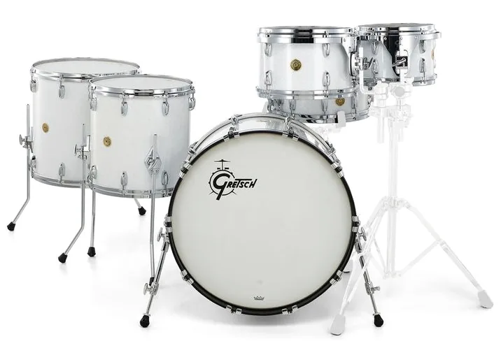 Gretsch Drums US Custom Rock Set White Glass, vista di lato, photo 2
