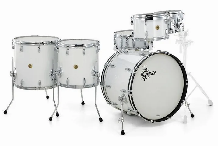 Gretsch Drums US Custom Rock Set White Glass, vista di lato, photo 3