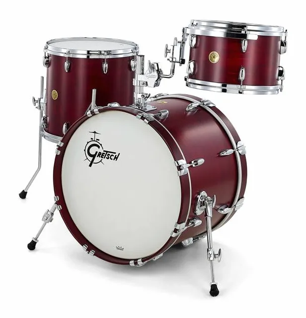 Gretsch Drums USA Custom Satin Rosewood, su sfondo neutro