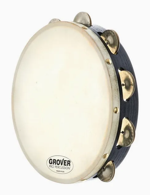 Grover Pro Percussion T1/GS Tambourine, vista di tre quarti, photo 2