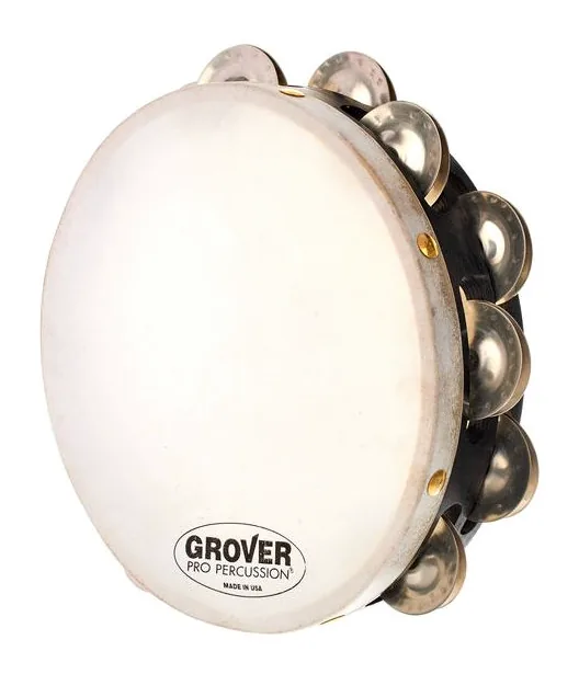 Grover Pro Percussion T2/GS-8 Tambourine, su sfondo neutro, photo 3