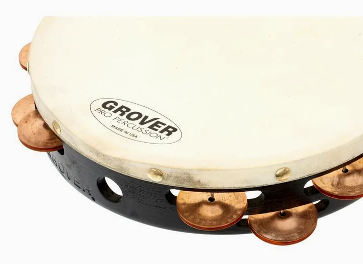 Grover Pro Percussion T2/PhBr Tambourine, vista frontale, photo 4