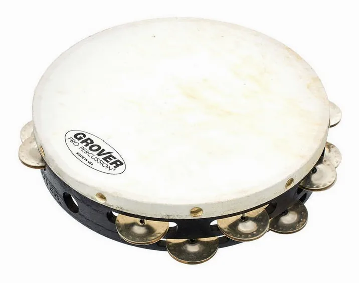 Grover Pro Percussion T2/GS Tambourine, su sfondo neutro