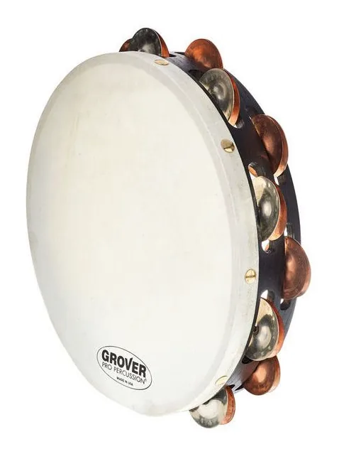 Grover Pro Percussion T2/GsPh Tambourine, vista frontale, photo 2