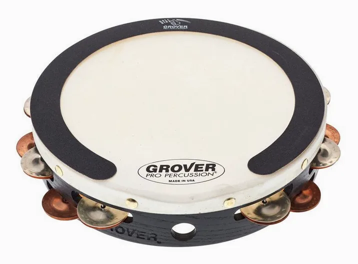 Grover Pro Percussion T2/GsPh Tambourine, vista frontale, photo 3
