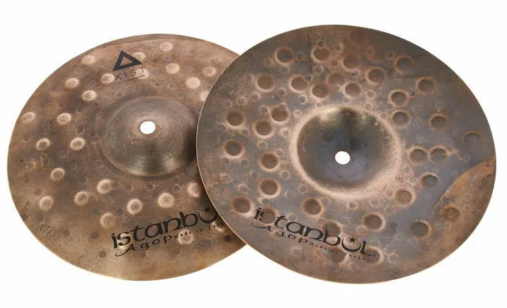 Istanbul Agop 10" Xist Dry Dark Hi-Hat, vista di tre quarti, photo 3