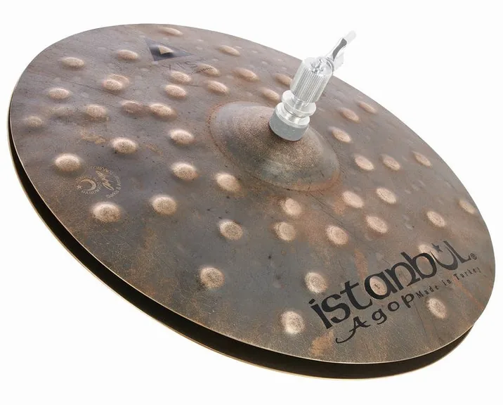 Istanbul Agop 13" Xist Dry Dark Hi-Hat, di fronte su sfondo neutro