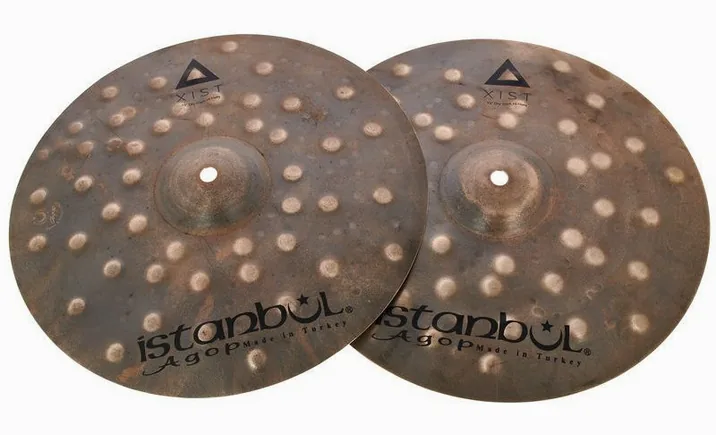 Istanbul Agop 13" Xist Dry Dark Hi-Hat, vista di tre quarti, photo 2