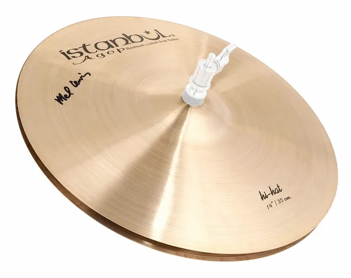 Istanbul Agop 14" Mel Lewis Sign. Hi-Hat, su sfondo neutro