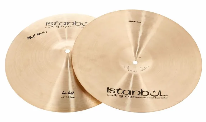 Istanbul Agop 14" Mel Lewis Sign. Hi-Hat, su sfondo neutro, photo 3
