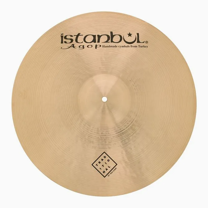 Istanbul Agop 19" Traditional Thin Crash, vista di tre quarti, photo 2