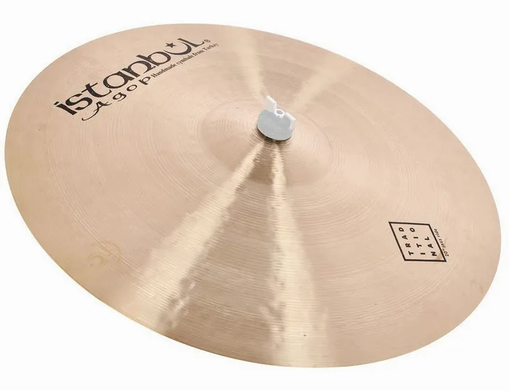 Istanbul Agop 20" Traditional Jazz Ride, di fronte su sfondo neutro
