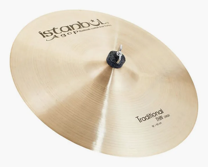 Istanbul Agop 16" Traditional Thin Crash, vista frontale