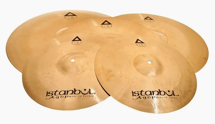 Istanbul Agop Xist Bril.Power Cymbal Set Pro, di fronte su sfondo neutro