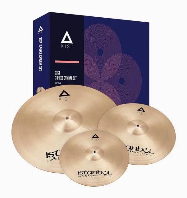 Istanbul Agop Xist Natural Cymbal Set, su sfondo neutro