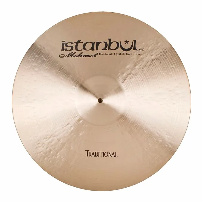 Istanbul Mehmet 18" Ping Ride Traditional, di fronte su sfondo neutro