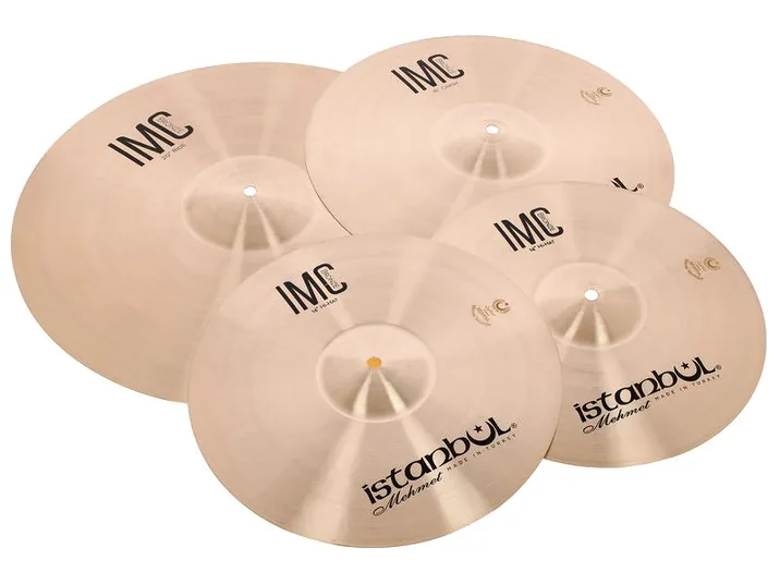 Istanbul Mehmet IMC 3pcs Cymbal Set Natural, di fronte su sfondo neutro