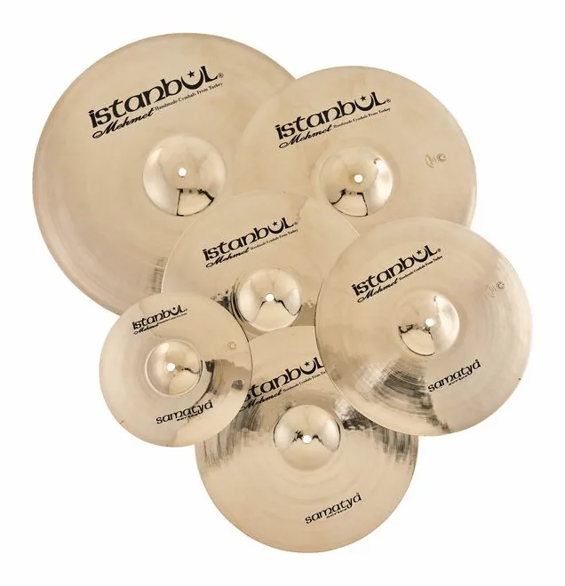 Istanbul Mehmet Samatya Cymbal Set SPC, di fronte su sfondo neutro