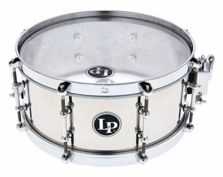 LP 13"x5,5" Salsa Snare Steel, vista frontale