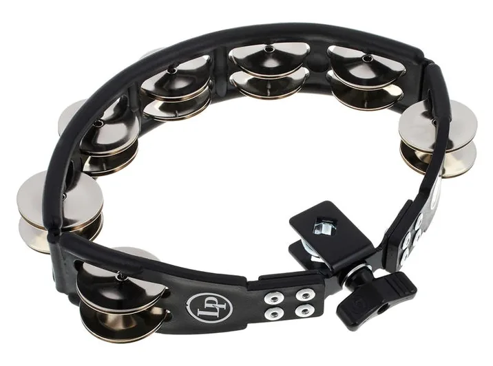 LP 160 Cyclop Drum Tambourine BK, su sfondo neutro
