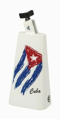 LP 8" Timbale Cowbell Cuban Flag, di fronte su sfondo neutro